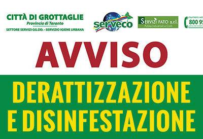 Derattizzazione e disinfestazione Città di Grottaglie