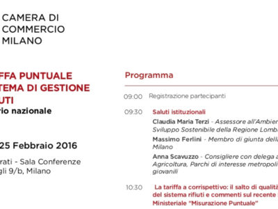 II Seminario nazionale sulla Tariffa Puntuale