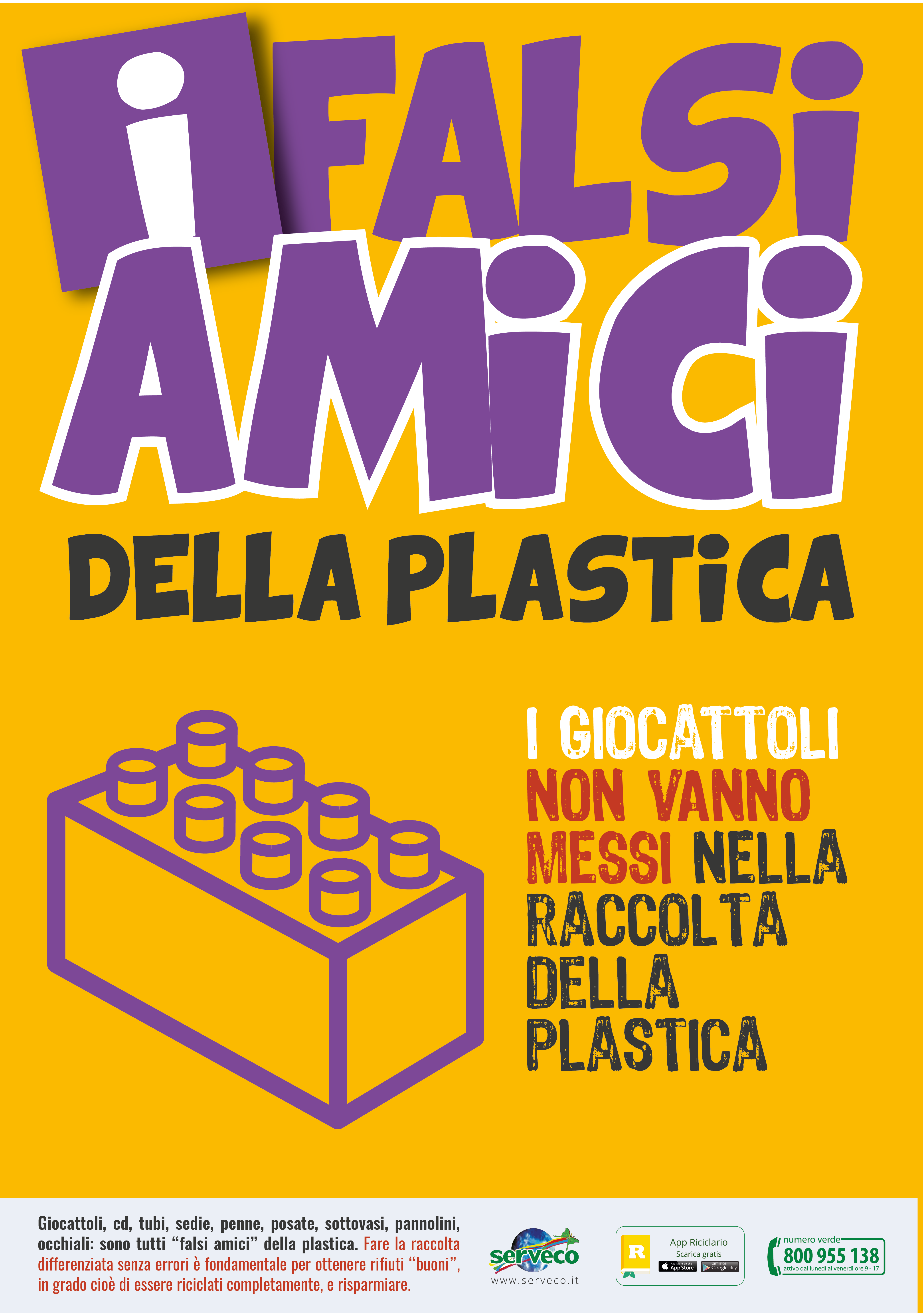 giocattoli falsi amici della plastica
