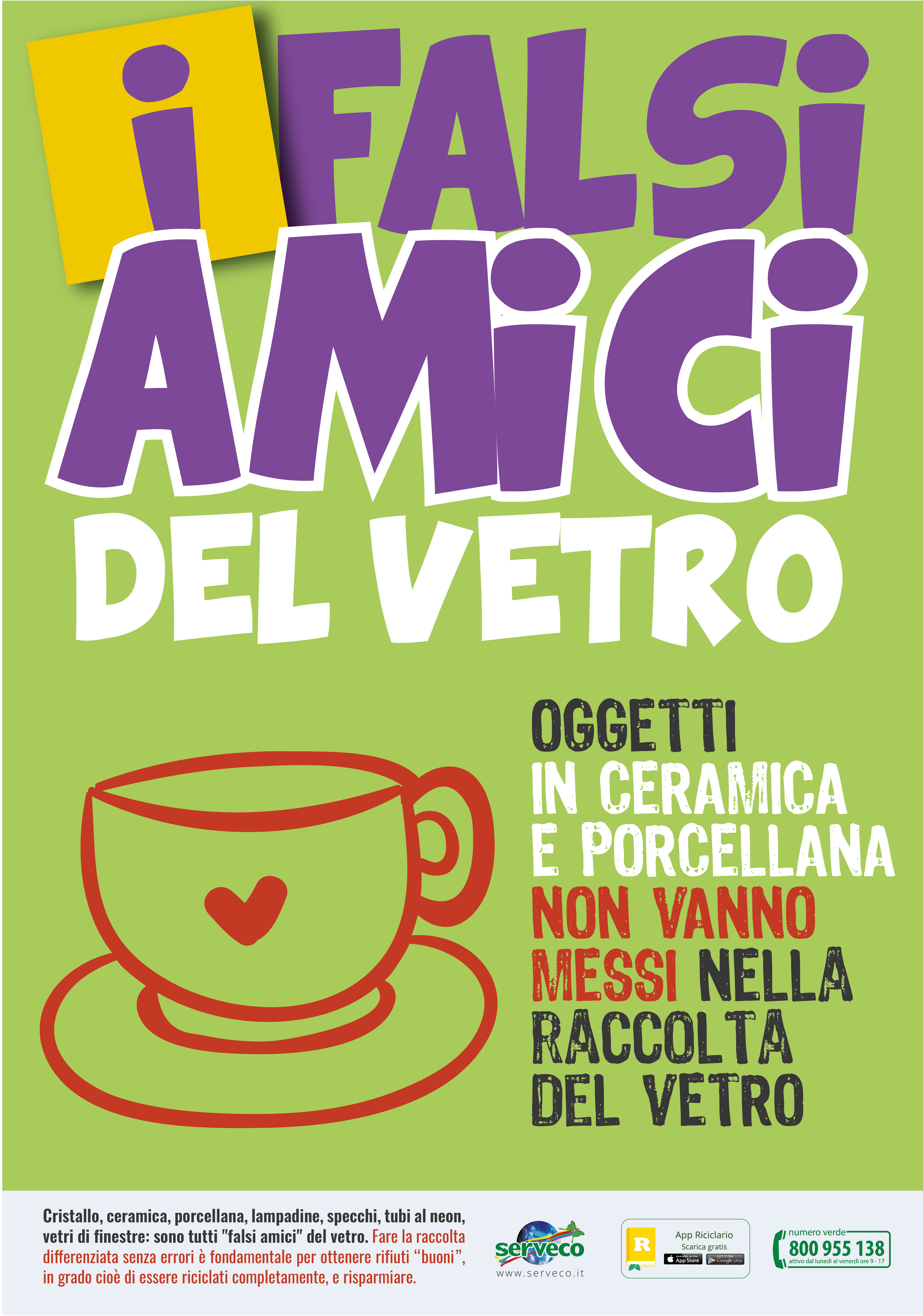 tazza falsi amici vetro