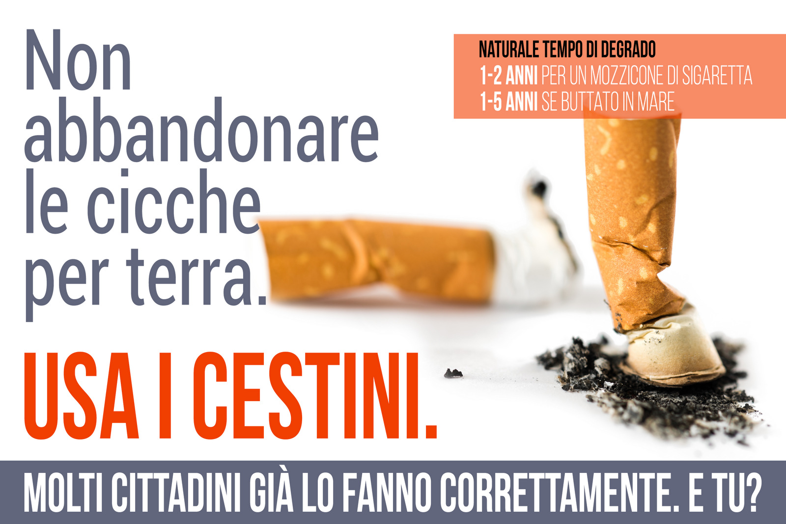 littering, non abbandonare i rifiuti per terra