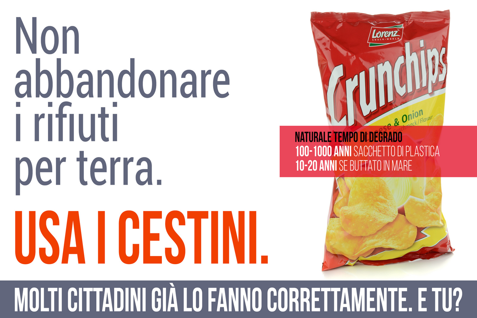 littering, non abbandonare i rifiuti per terra